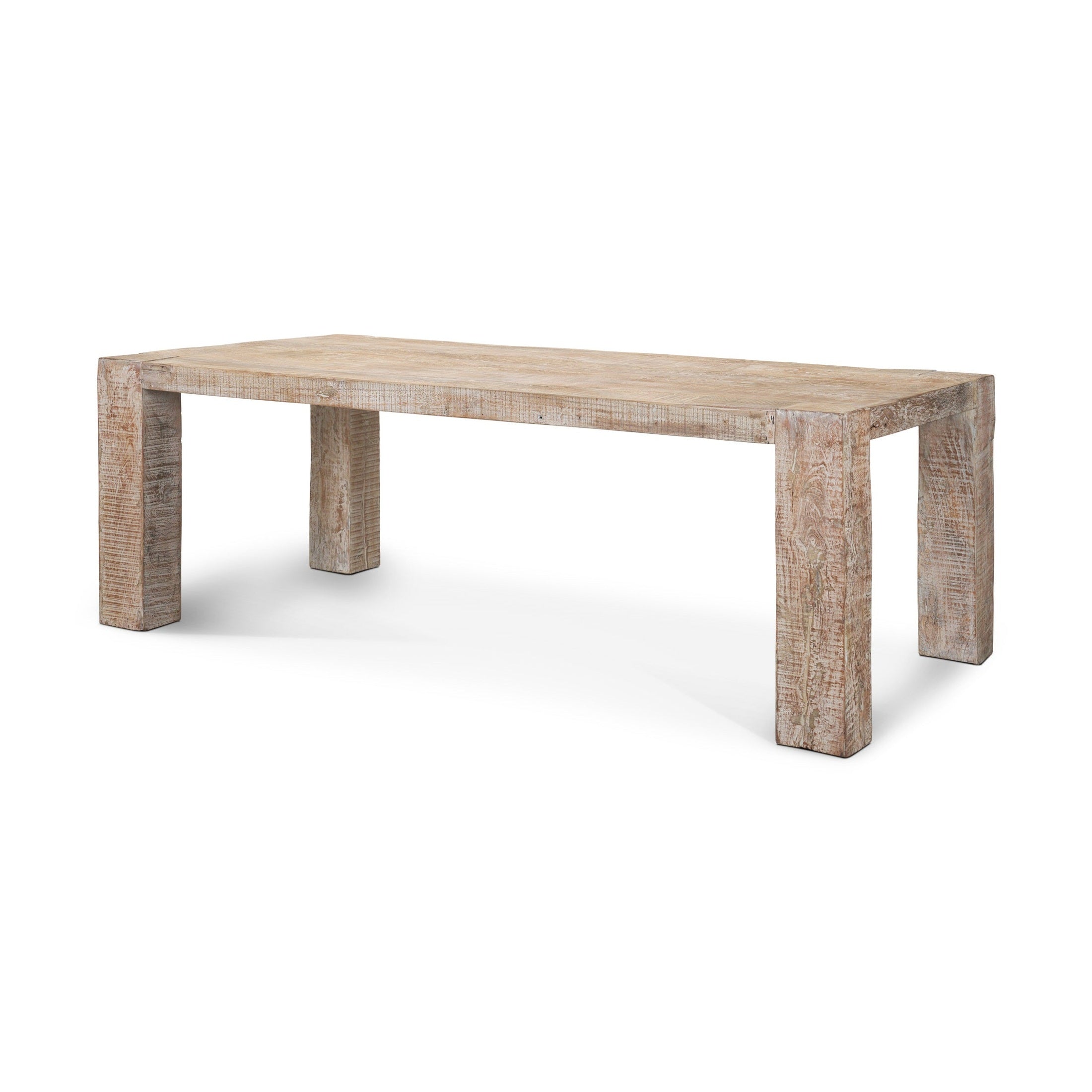 McArthur Whitewash Reclaimed Wood Dining Table