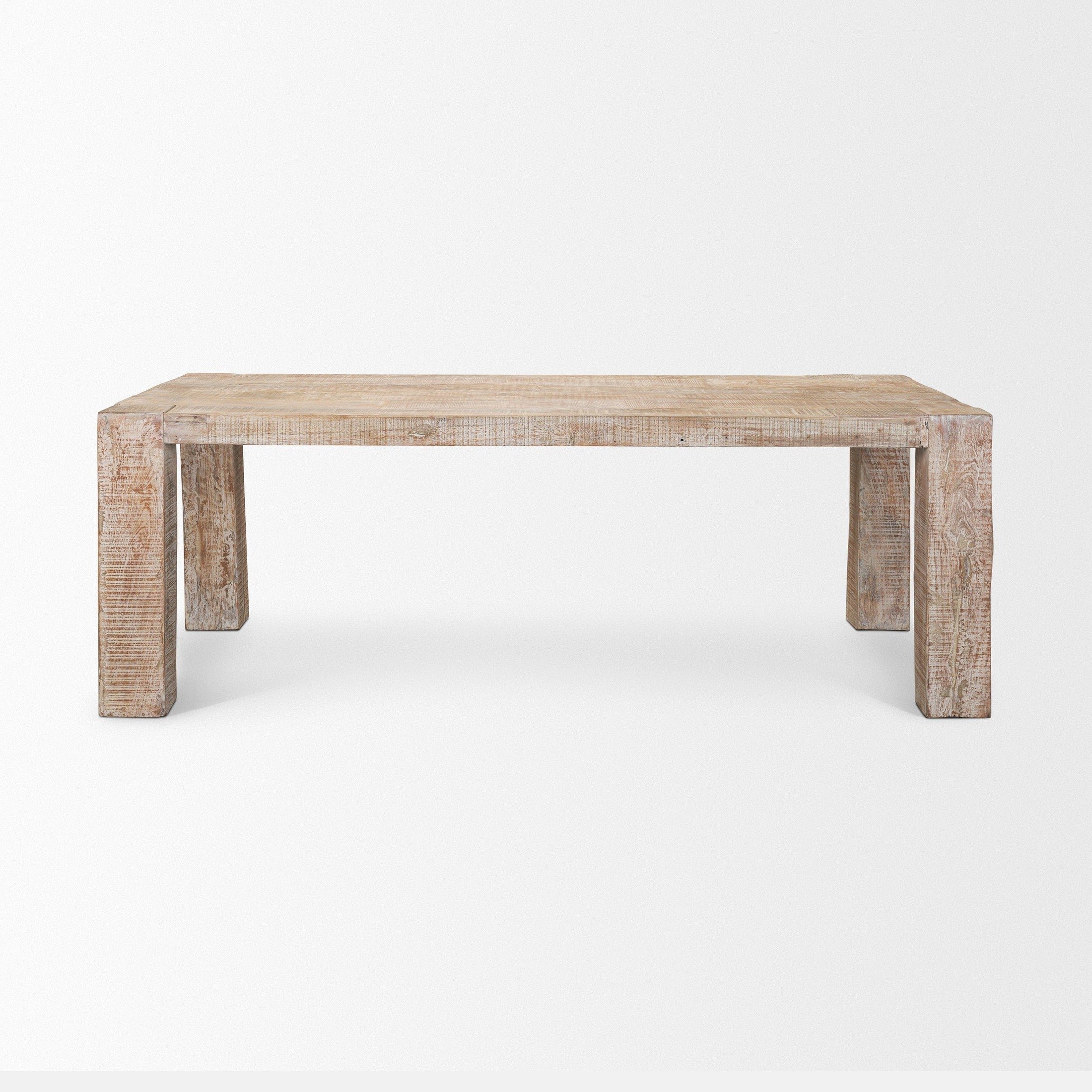 McArthur Whitewash Reclaimed Wood Dining Table