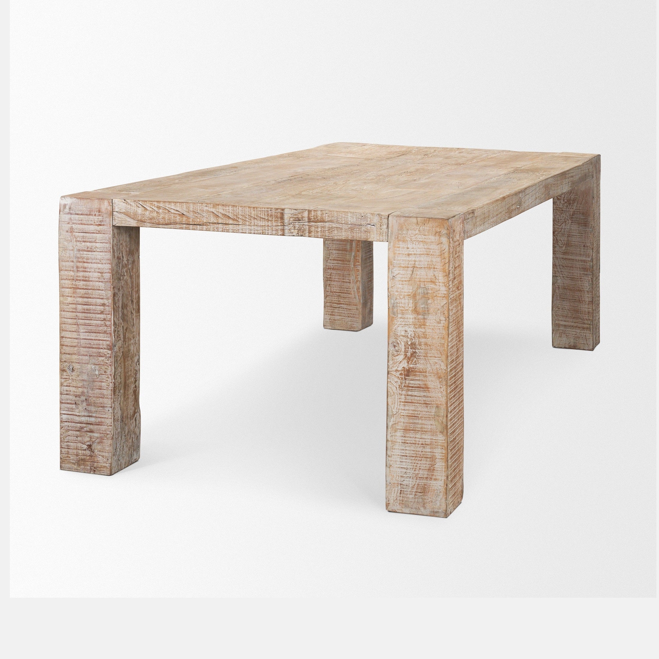 McArthur Whitewash Reclaimed Wood Dining Table
