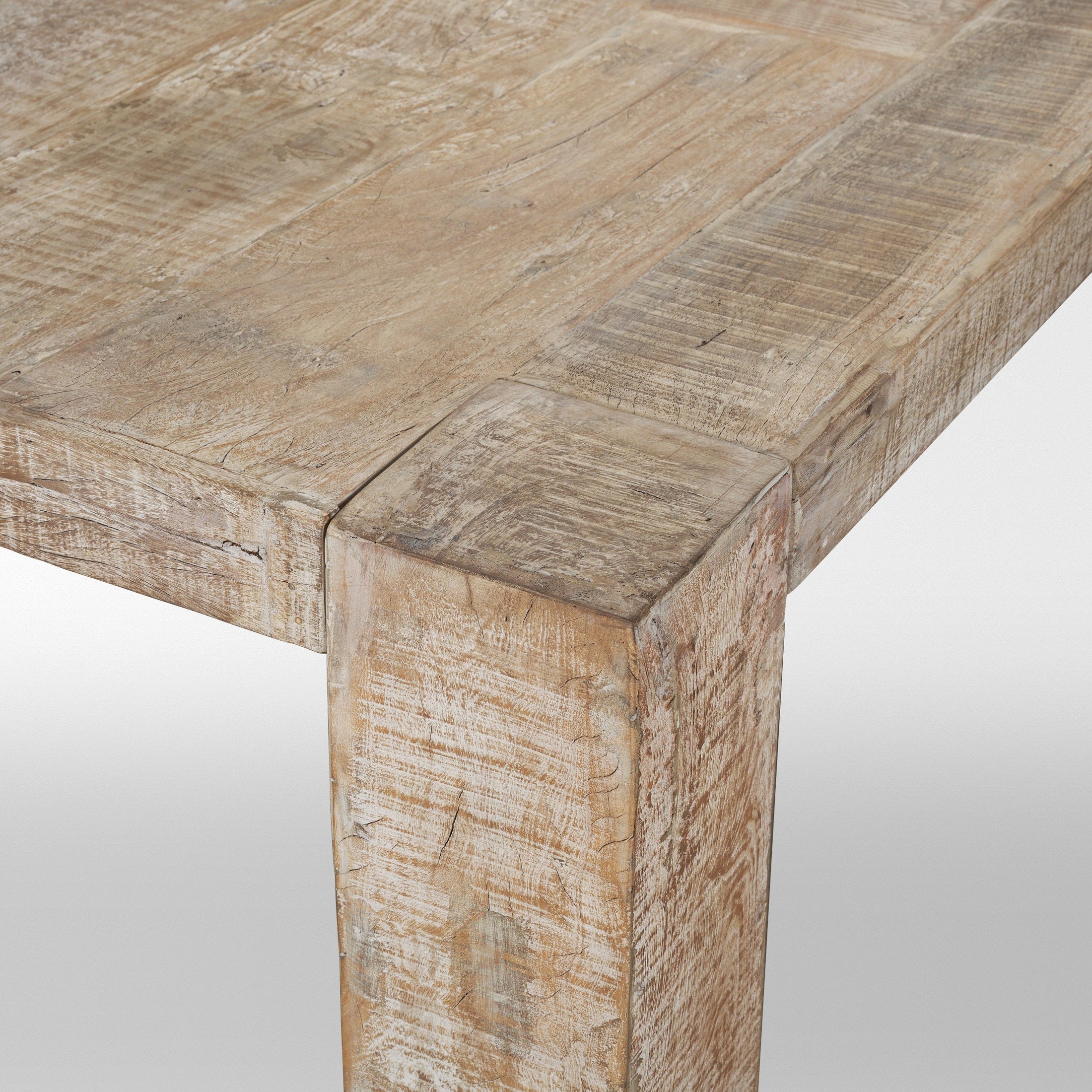 McArthur Whitewash Reclaimed Wood Dining Table
