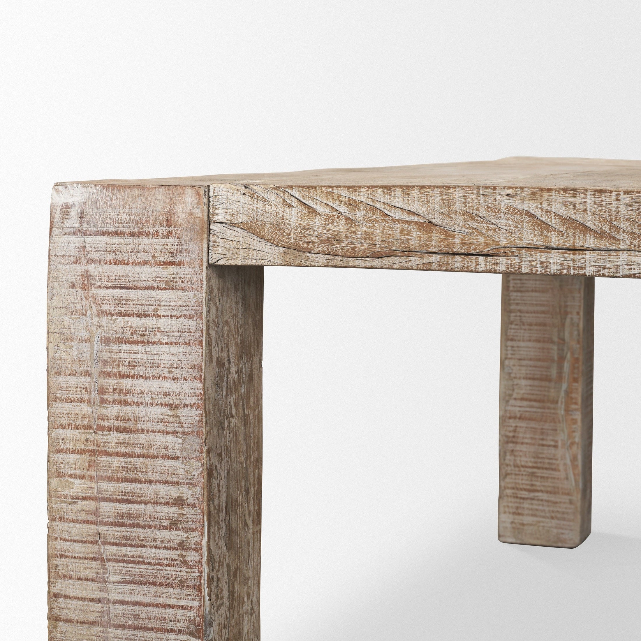 McArthur Whitewash Reclaimed Wood Dining Table