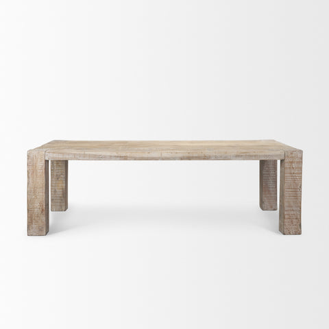 McArthur 94" Whitewash Reclaimed Wood Dining Table