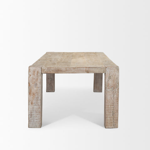 McArthur 94" Whitewash Reclaimed Wood Dining Table