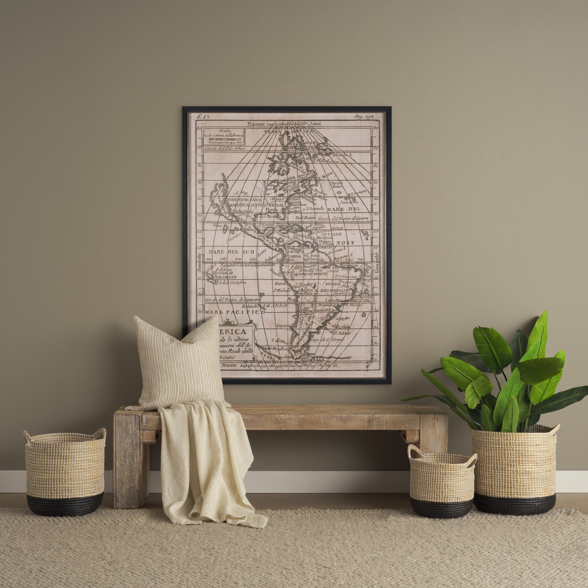 Vintage America by Wild Apple Portfolio a Hand Embellished Framed Art Print