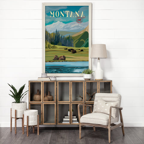Montana Go USA by Mercana Studio Decograph Framed Art Print