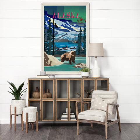 Alaska Go USA by Mercana Studio Decograph Framed Art Print