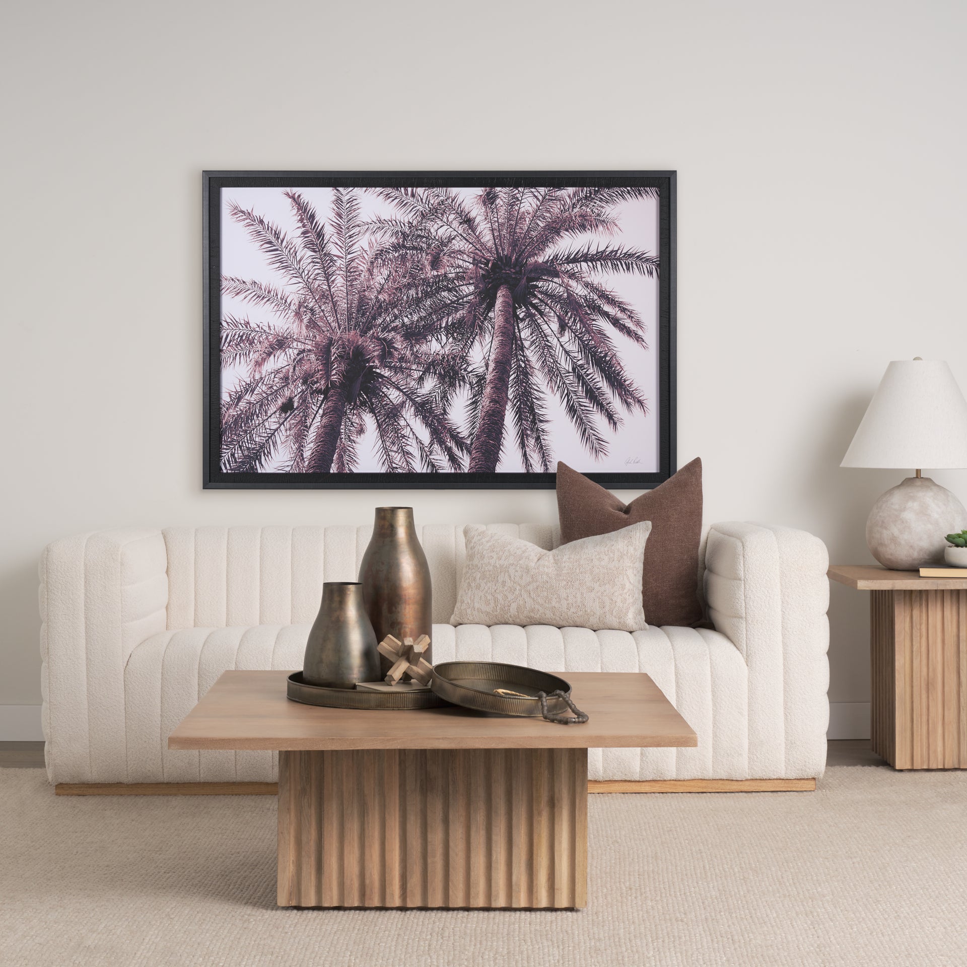 Pink Palms by Deborah Revell Framed Photo Art Print