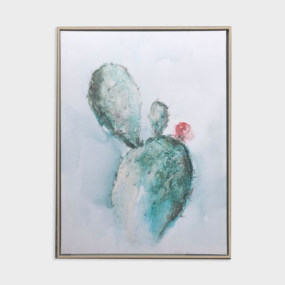 Coral Cactus Hand Painted Giclee