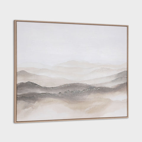 Misty Mountains, Hand Painted Canvas