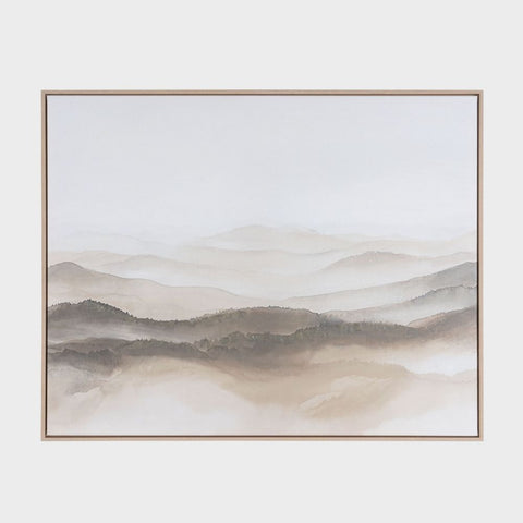 Misty Mountains, Hand Painted Canvas