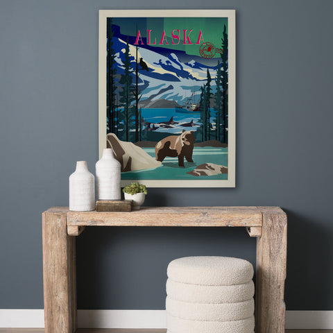 Alaska Go USA by Mercana Studio Decograph Framed Art Print