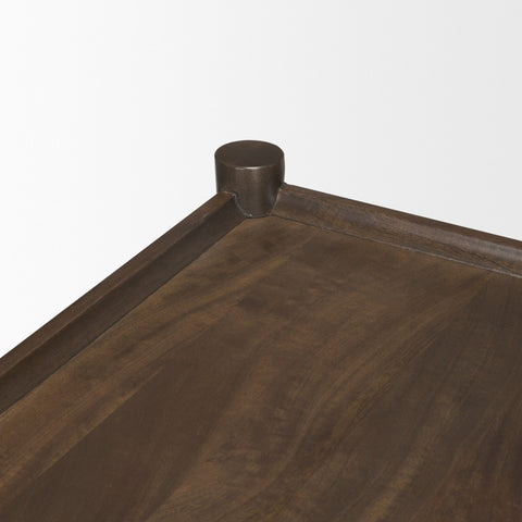 Bondi Wood w/ Paper Rope Shelf Console Table