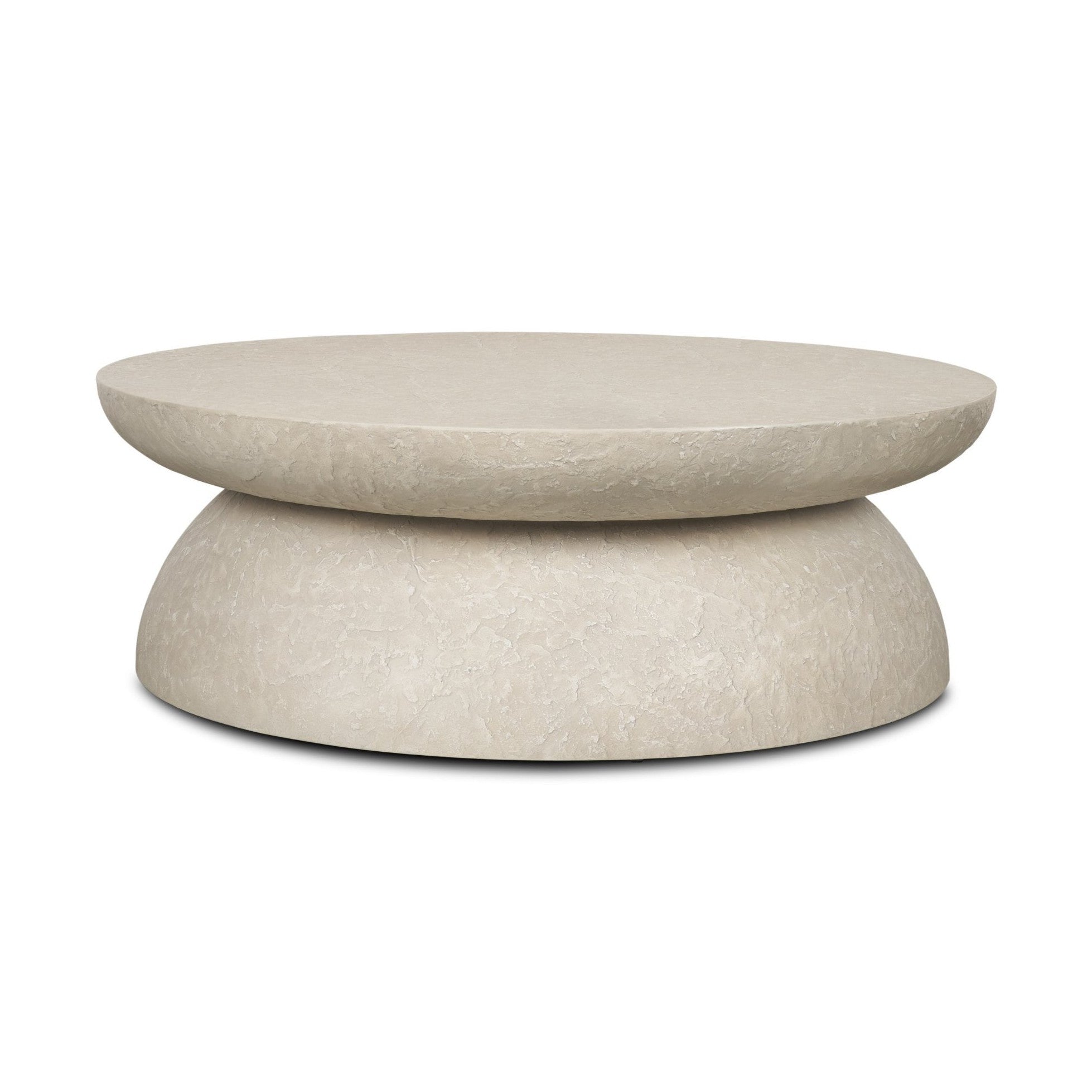 Mesa 48" Round Stone Finish Coffee Table