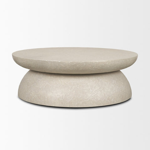 Mesa 48" Round Stone Finish Coffee Table