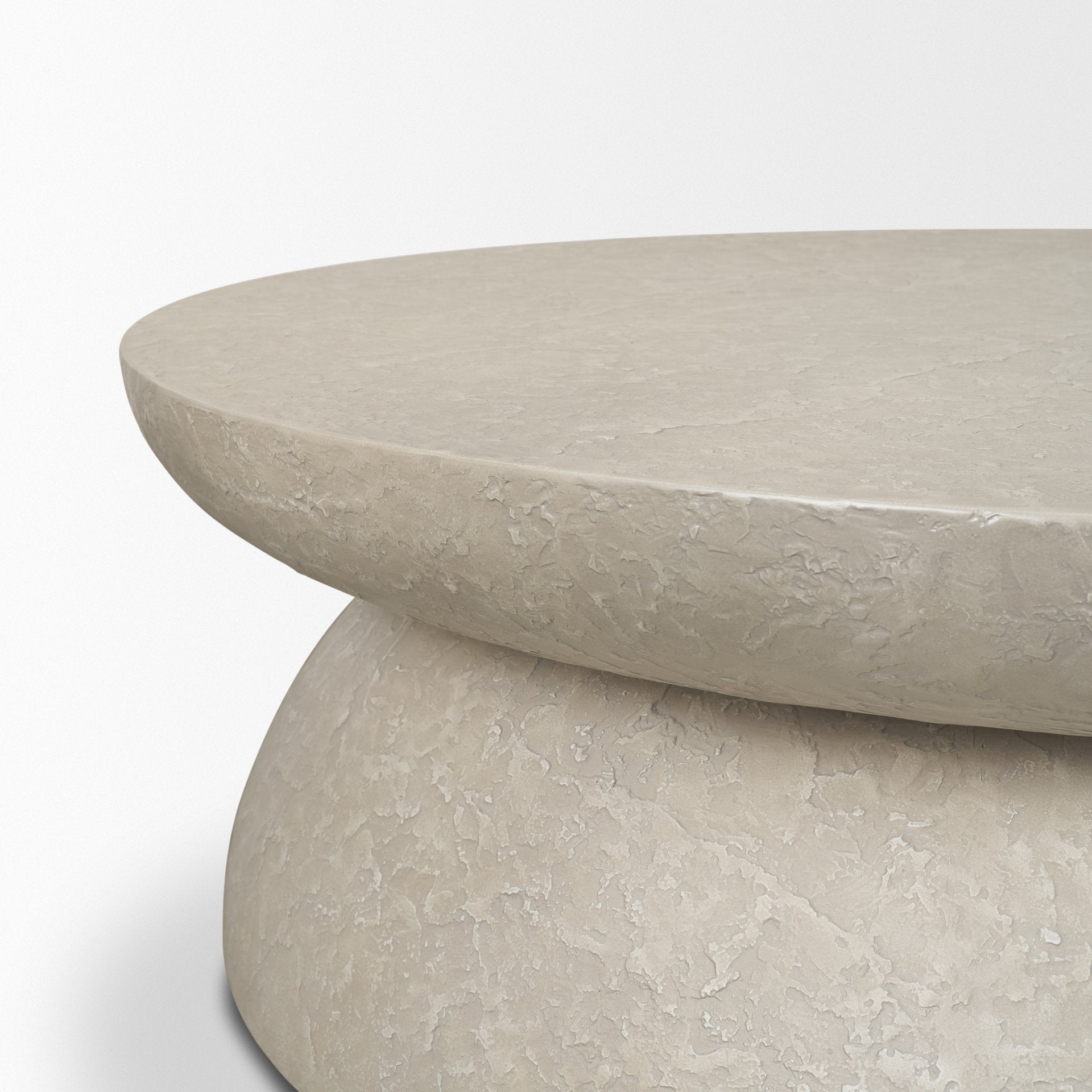 Mesa 48" Round Stone Finish Coffee Table