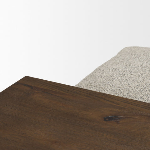 Trayden Gray Fabric w/ Brown Slider Top Coffee Table