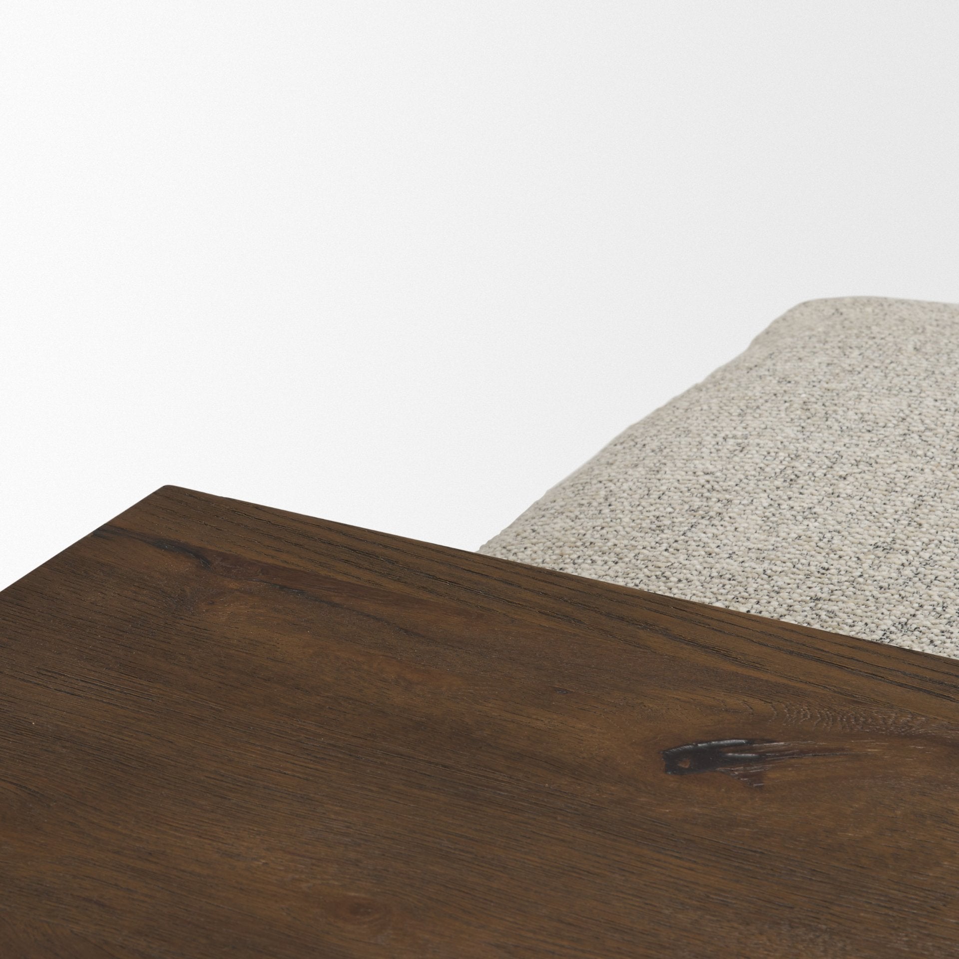 Trayden Gray Fabric w/ Brown Slider Top Coffee Table