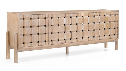 Trellyn 4-Door w/ Carved Woven Doors Closed Sideboard