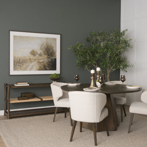 Bondi Wood w/ Paper Rope Shelf Console Table