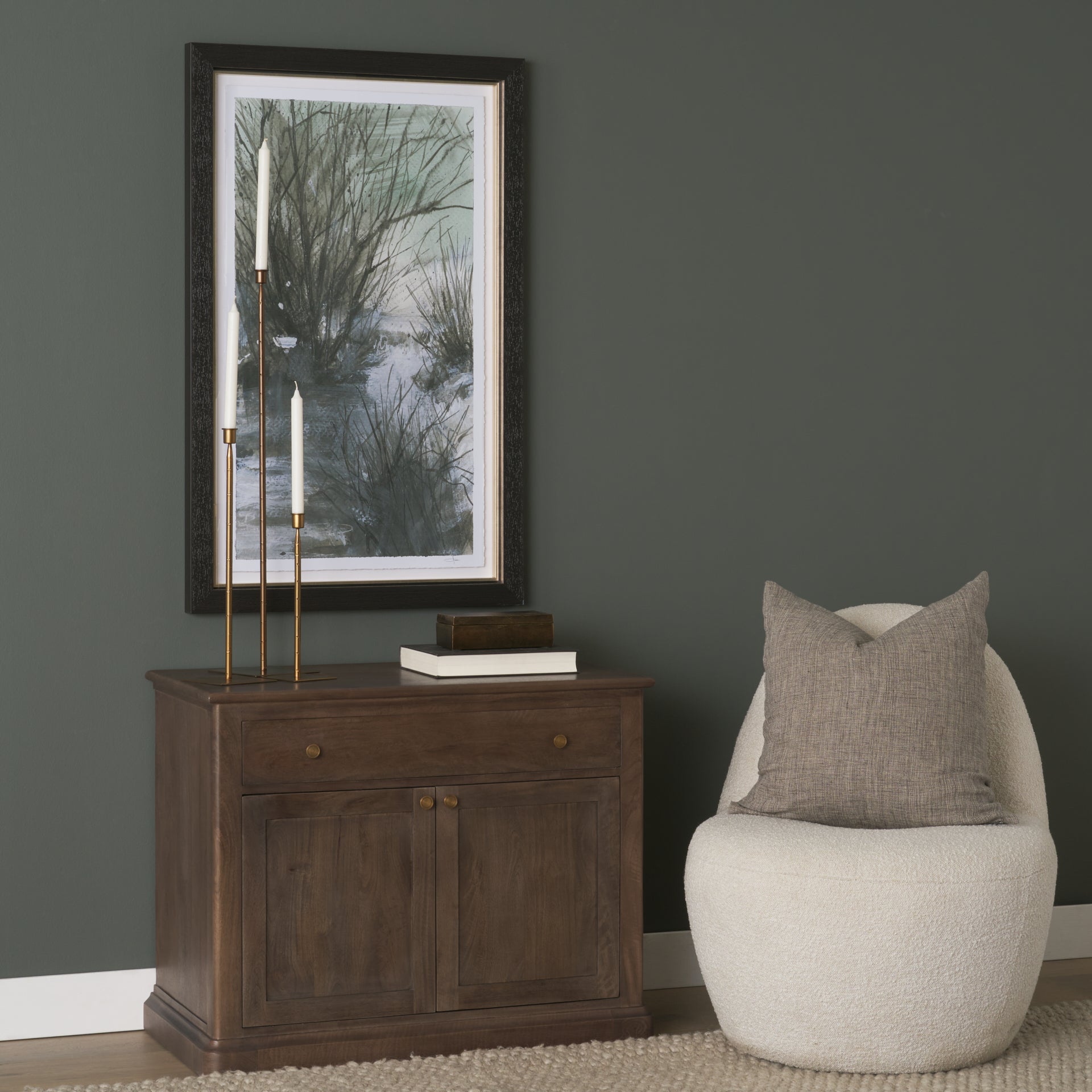 Brook and Willows Textured Framed Artwork