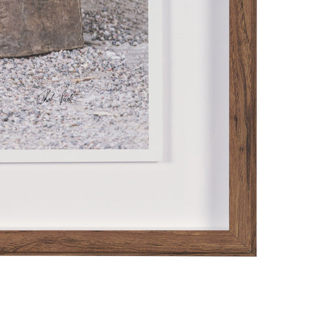 Canoe Hand Embelished Framed Art Print Matted under Glass