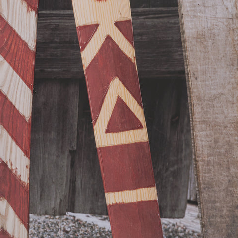 Canoe Hand Embelished Framed Art Print Matted under Glass