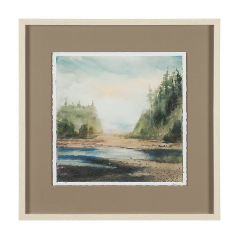 Shoreline Beauty Hand Embelished Framed Artwork
