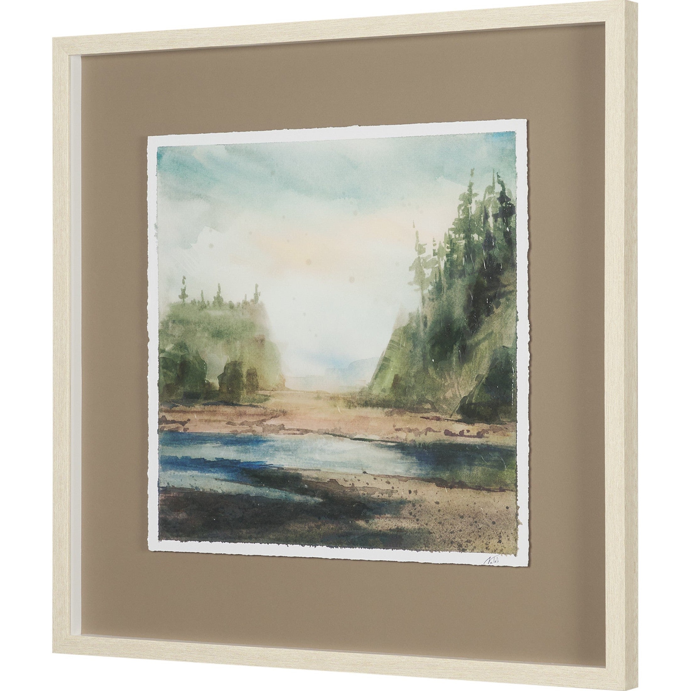 Shoreline Beauty Hand Embelished Framed Artwork