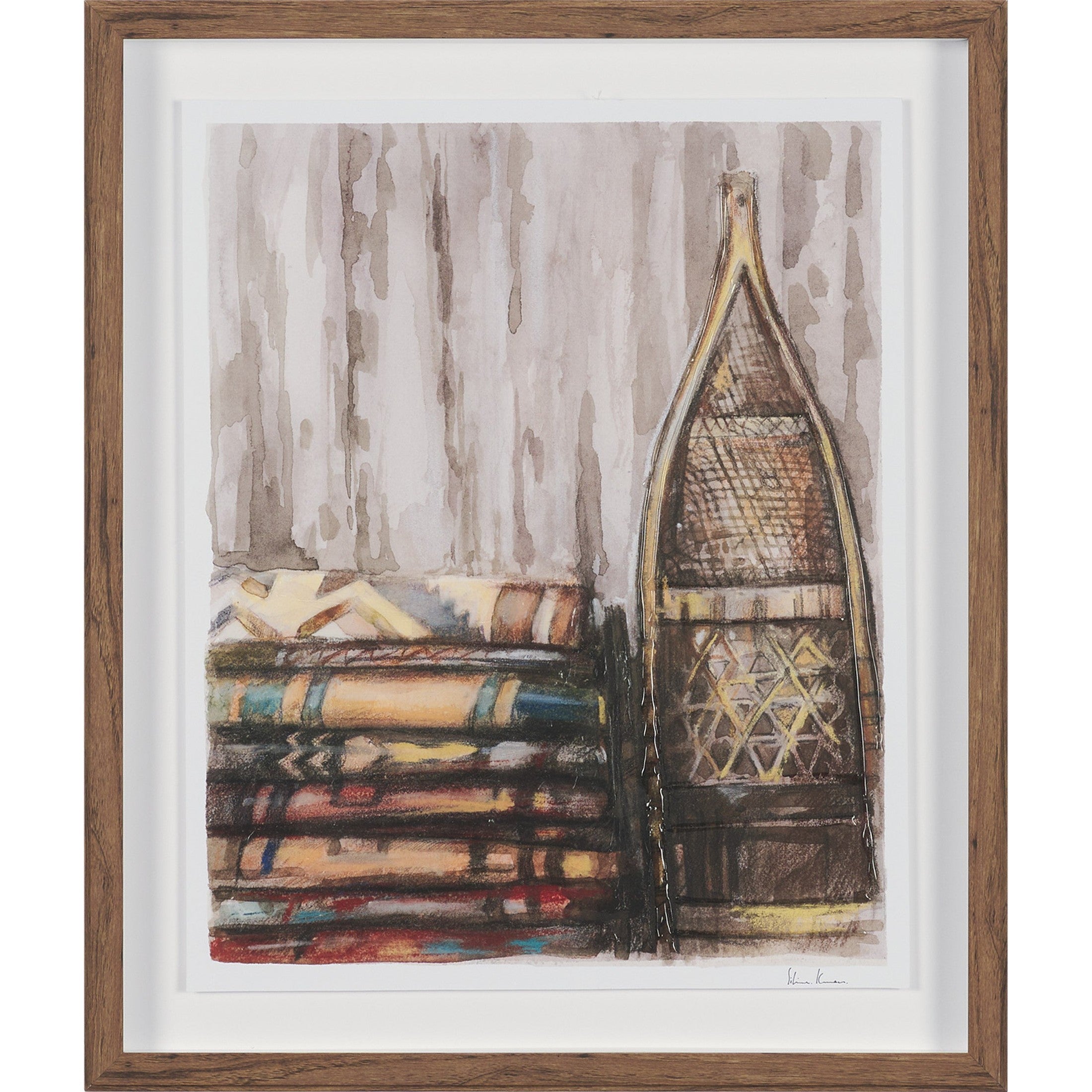 At The Cabin Hand Embelished Framed Artwork