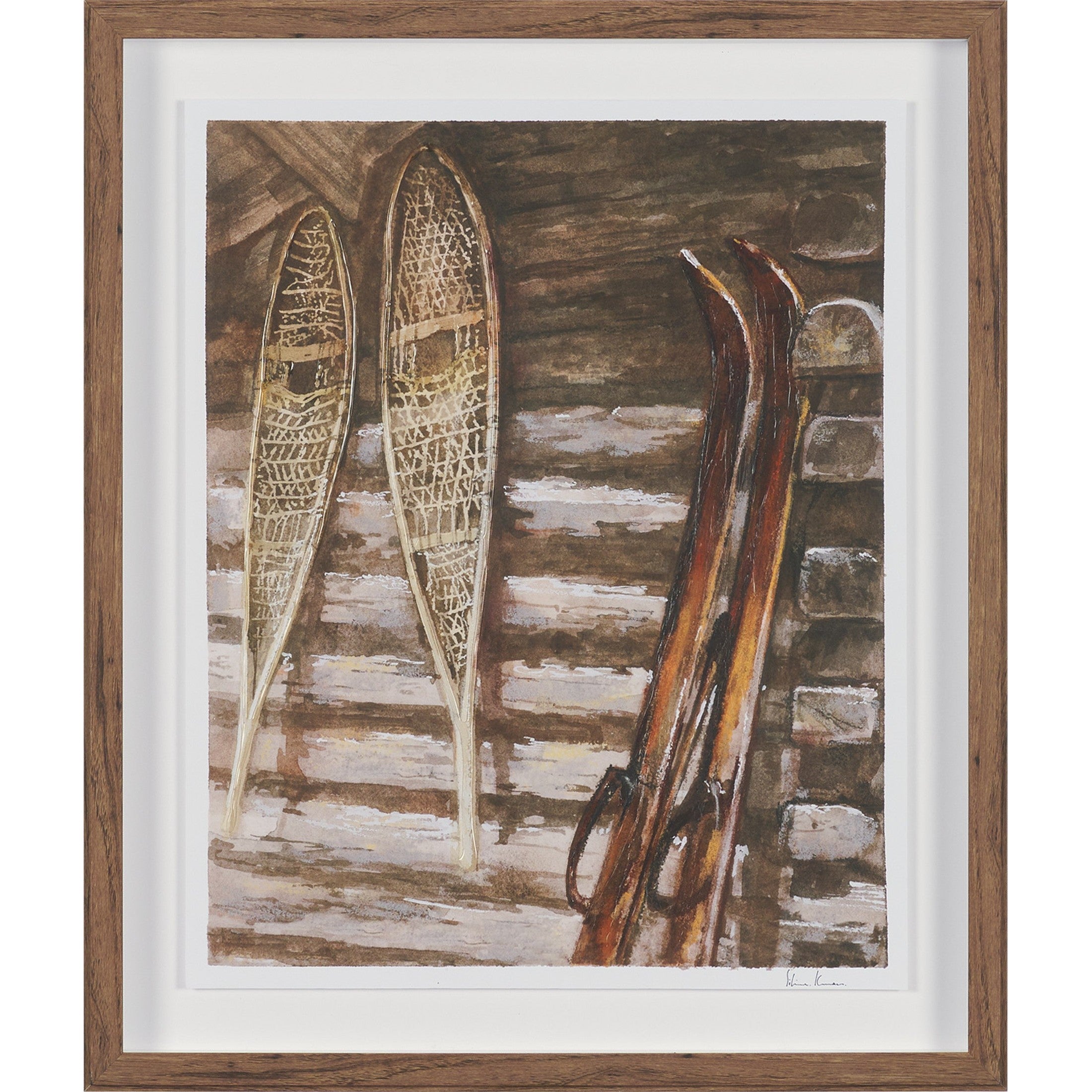 At The Cabin Hand Embelished Framed Artwork