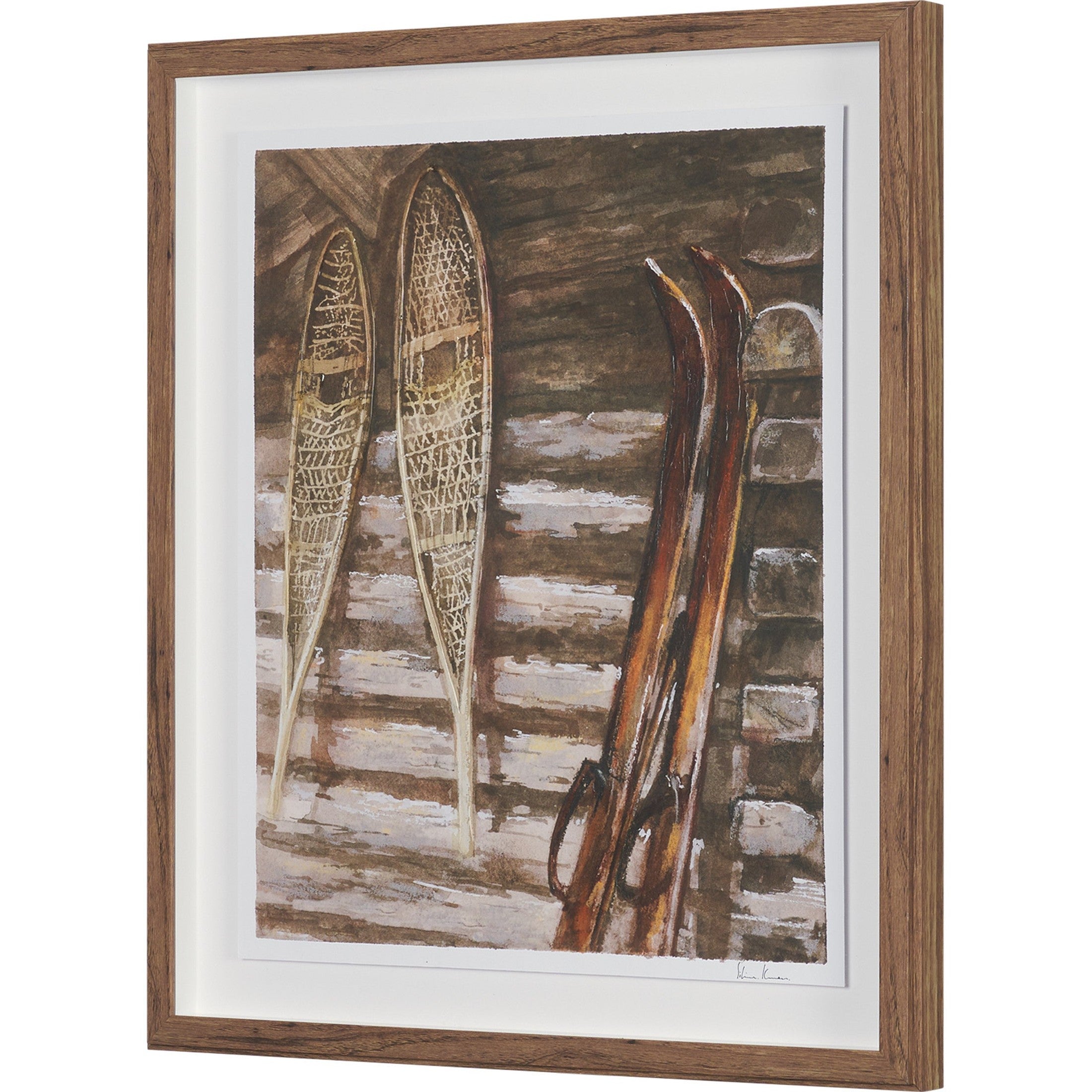 At The Cabin Hand Embelished Framed Artwork