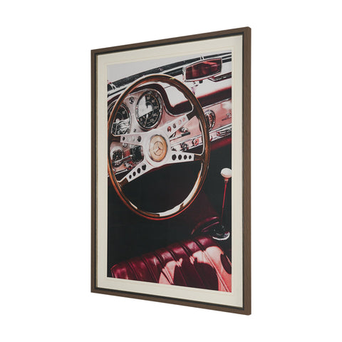 Vintage Car by Magda Izzard Textured Framed Art Print