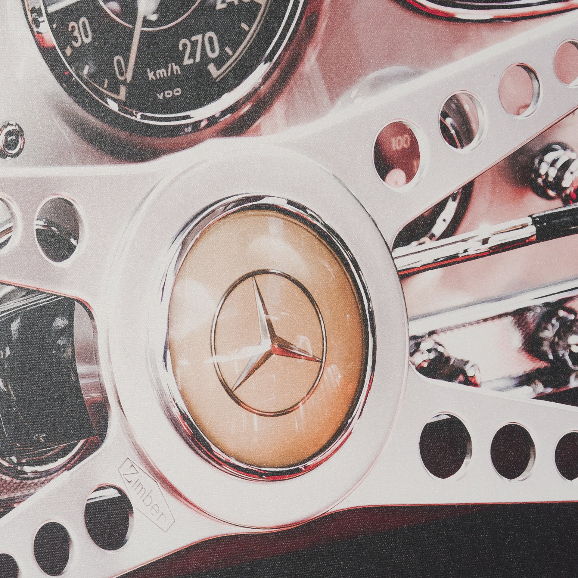 Vintage Car by Magda Izzard Textured Framed Art Print
