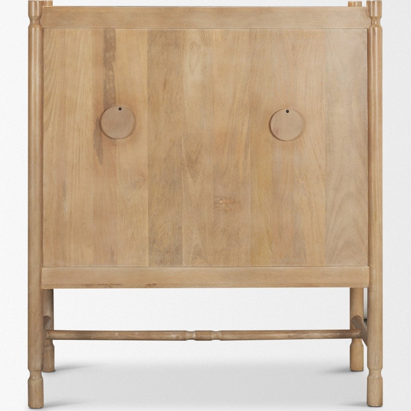 Phil Light Brown Wood 2 Door Bar Cabinet