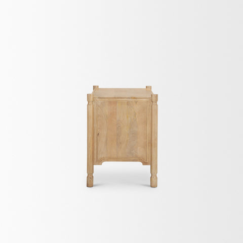 Phil Light Brown Wood 2 Drawer Accent Cabinet