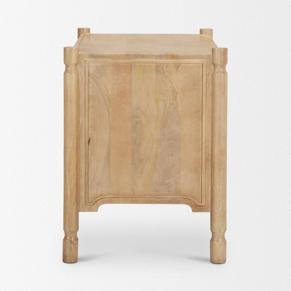 Phil Light Brown Wood 2 Drawer Accent Cabinet