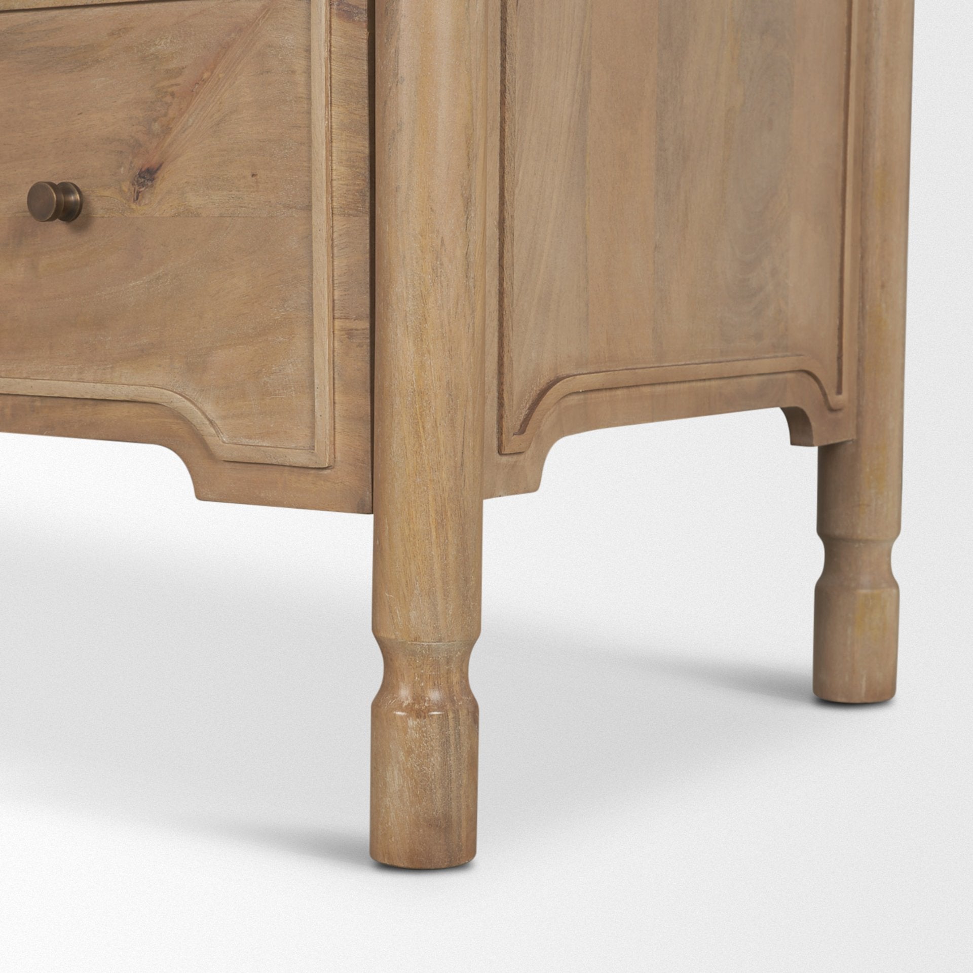 Phil Light Brown Wood 2 Drawer Accent Cabinet