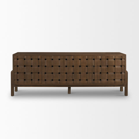 Trellyn 4-Door w/ Carved Woven Doors Closed Sideboard