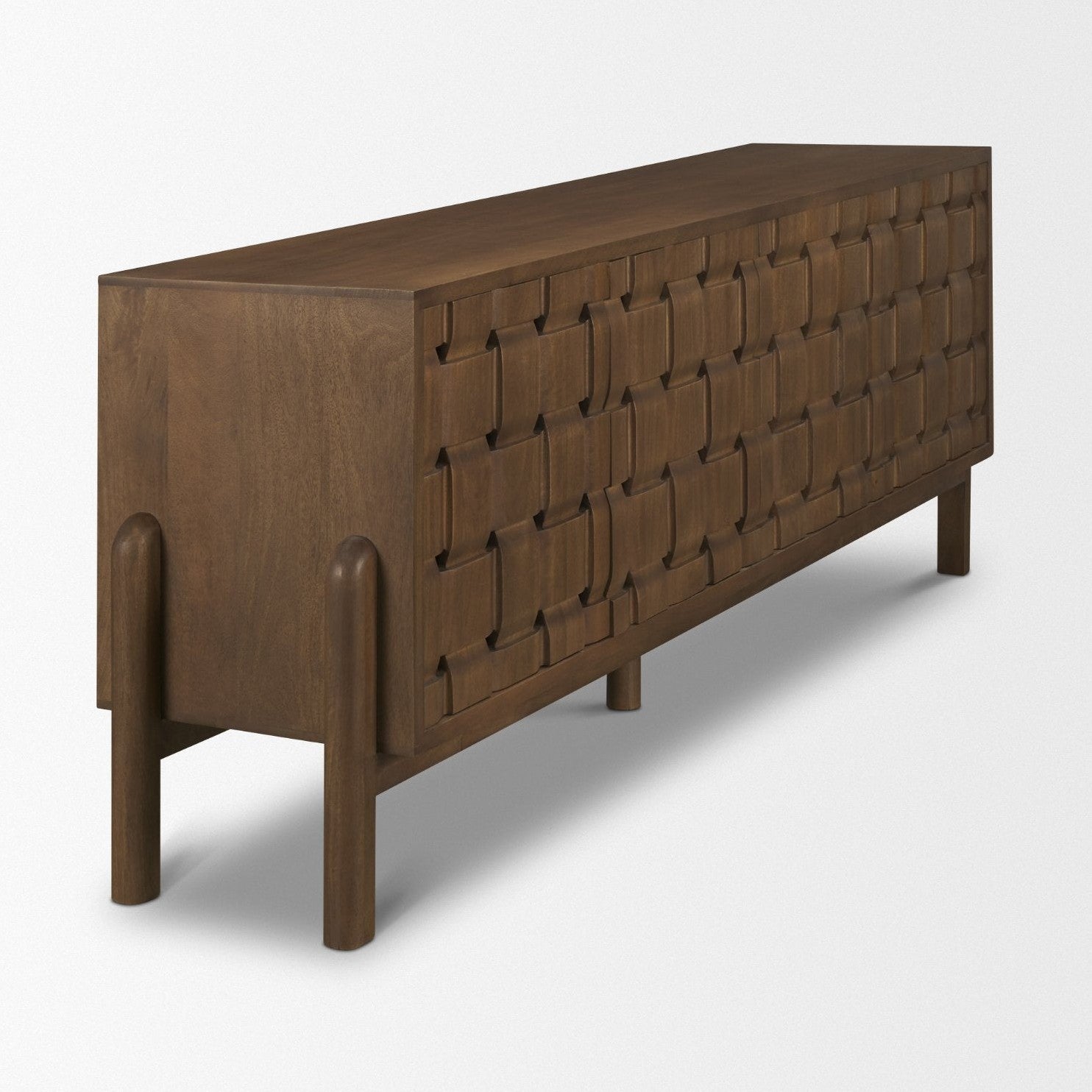 Trellyn 4-Door w/ Carved Woven Doors Closed Sideboard