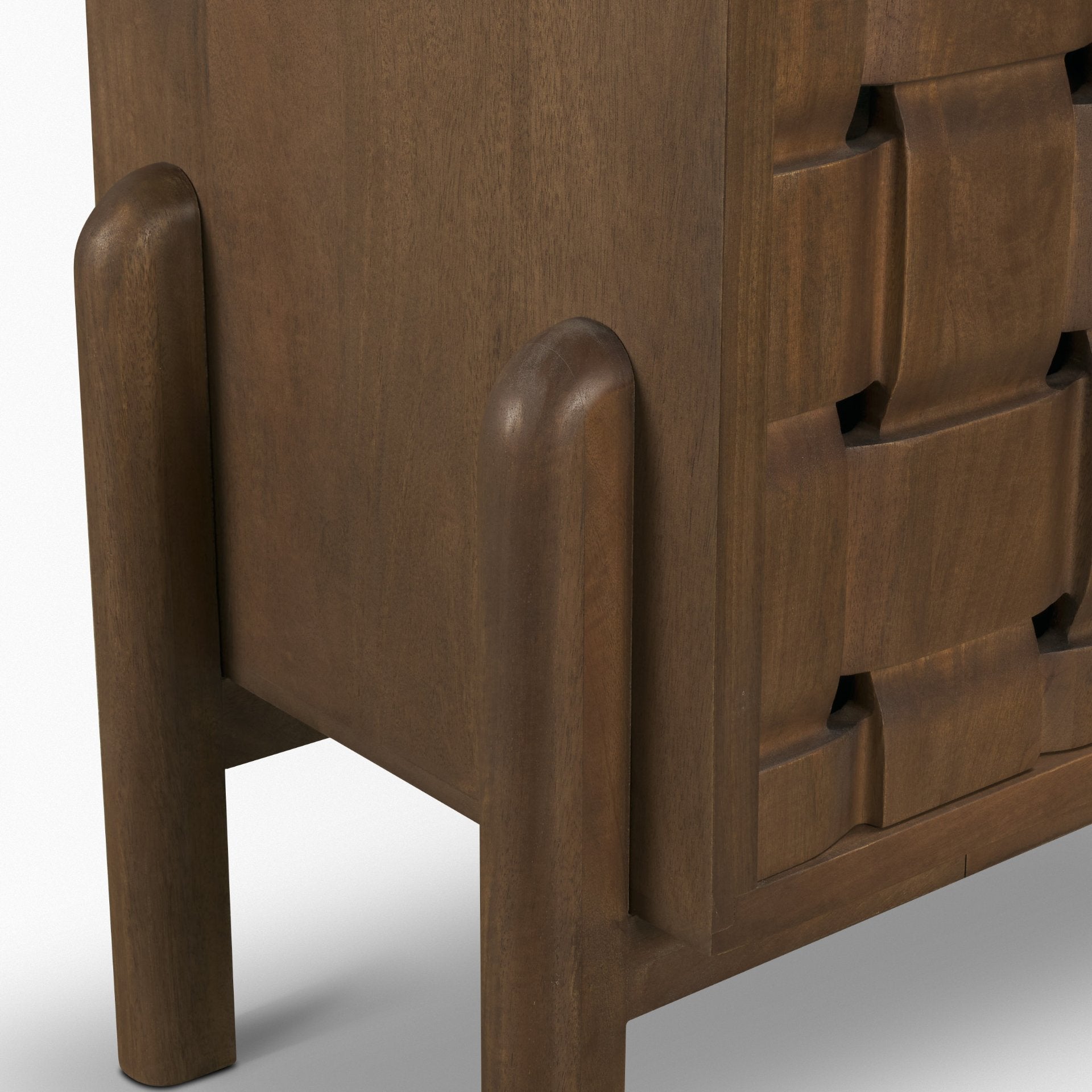 Trellyn 4-Door w/ Carved Woven Doors Closed Sideboard