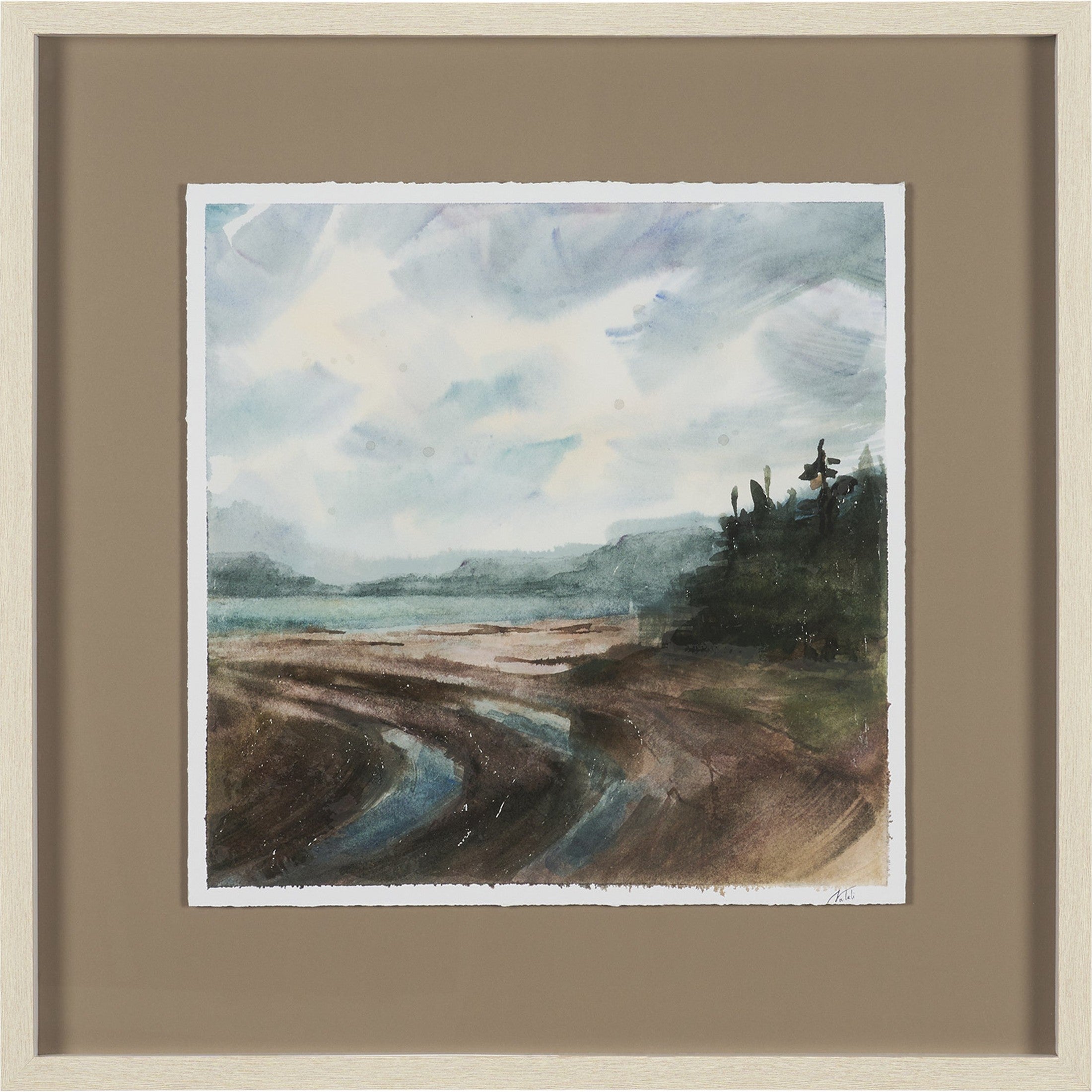 Shoreline Beauty Hand Embelished Framed Artwork