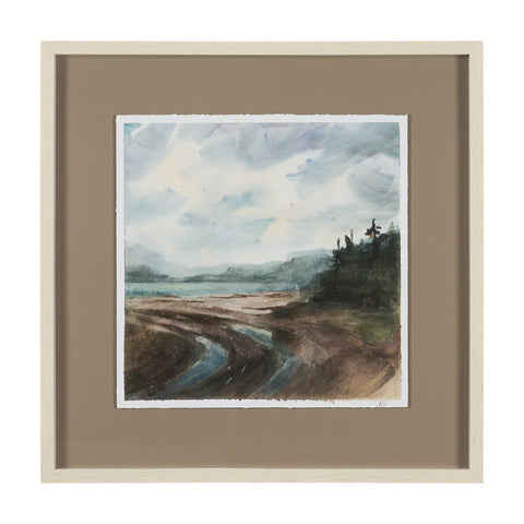 Shoreline Beauty Hand Embelished Framed Artwork