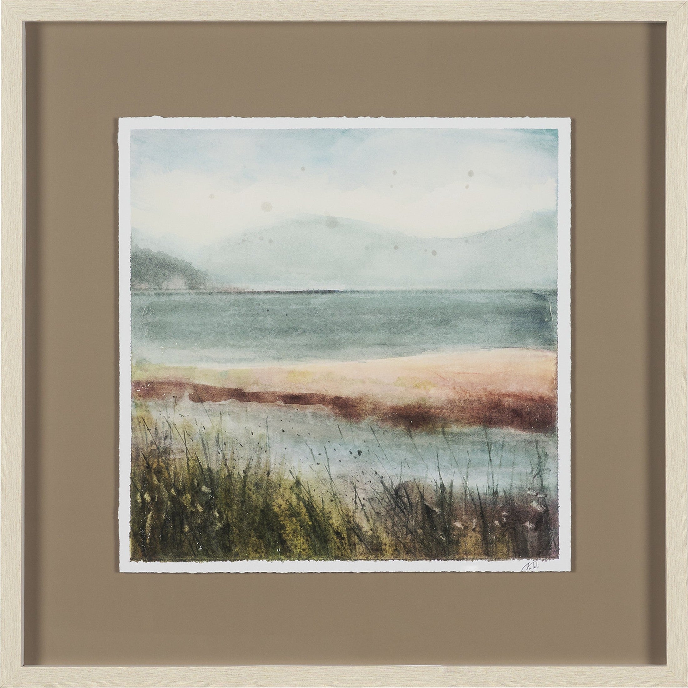 Shoreline Beauty Hand Embelished Framed Artwork