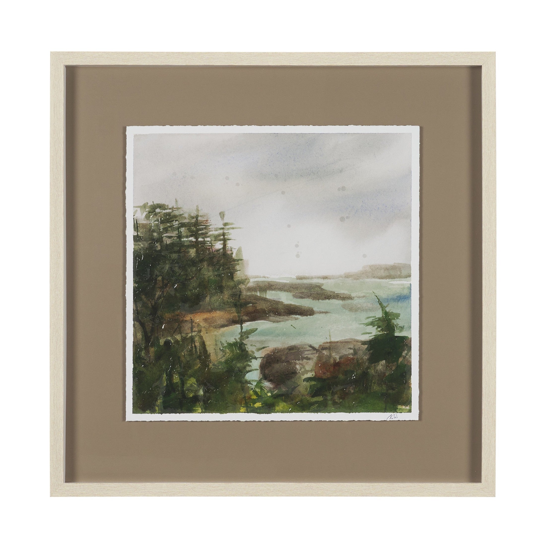 Shoreline Beauty Hand Embelished Framed Artwork