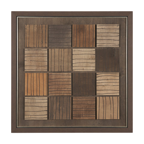 Timber Mosaic Handmade Original Framed Artwork Matted