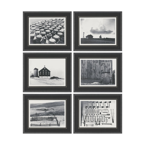 Rural Rows (Set of 6) Framed Art Print