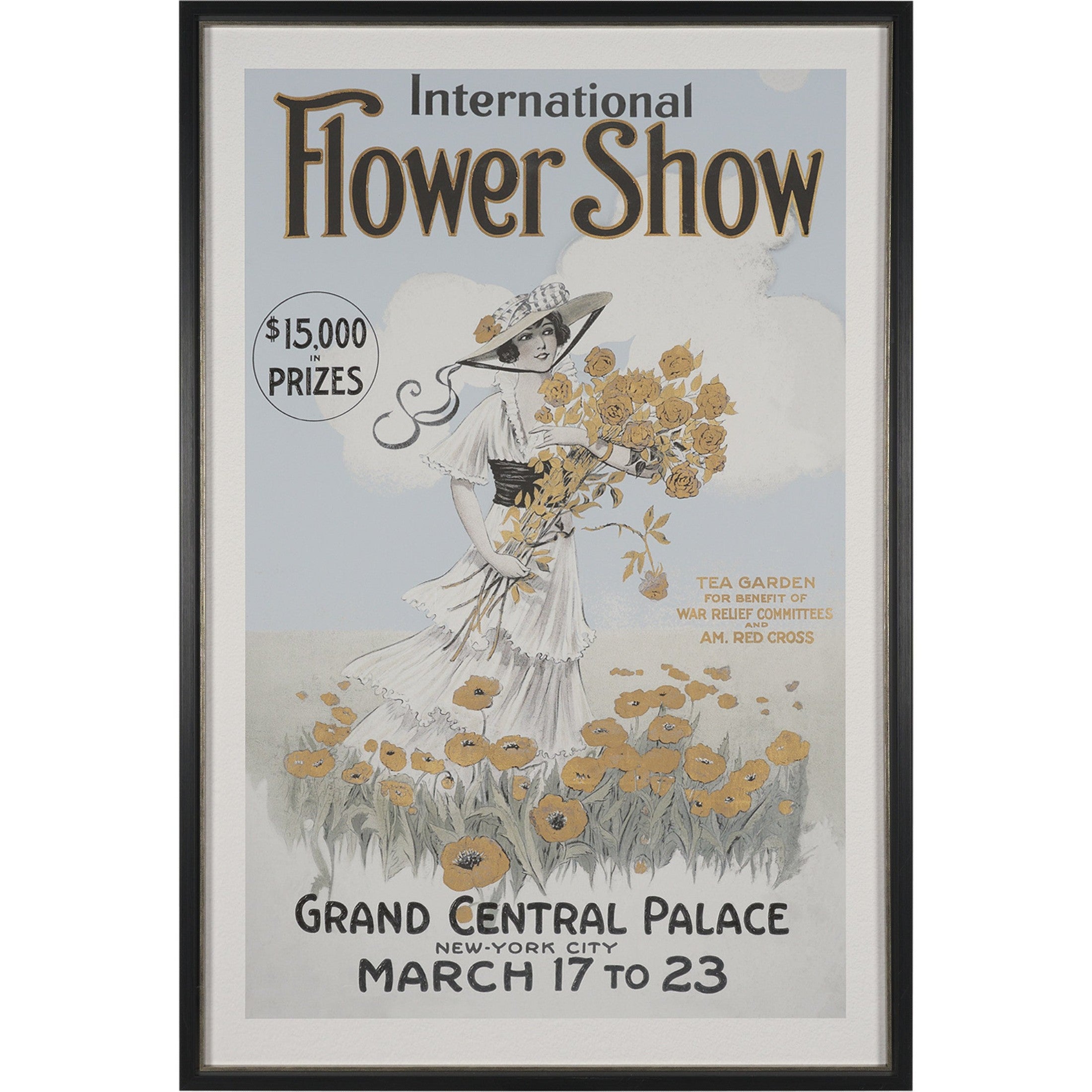 Ephemera Flower Show Text Frame Artwork