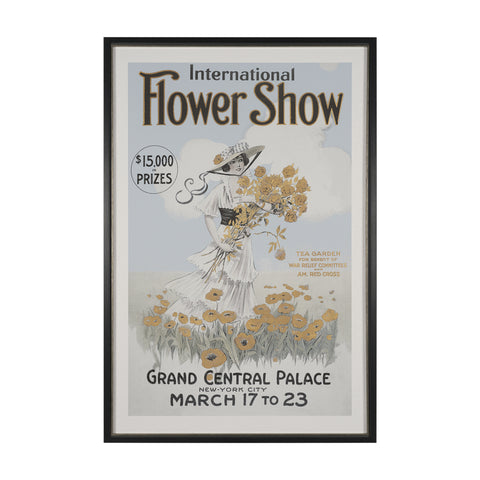 Ephemera Flower Show Text Frame Artwork