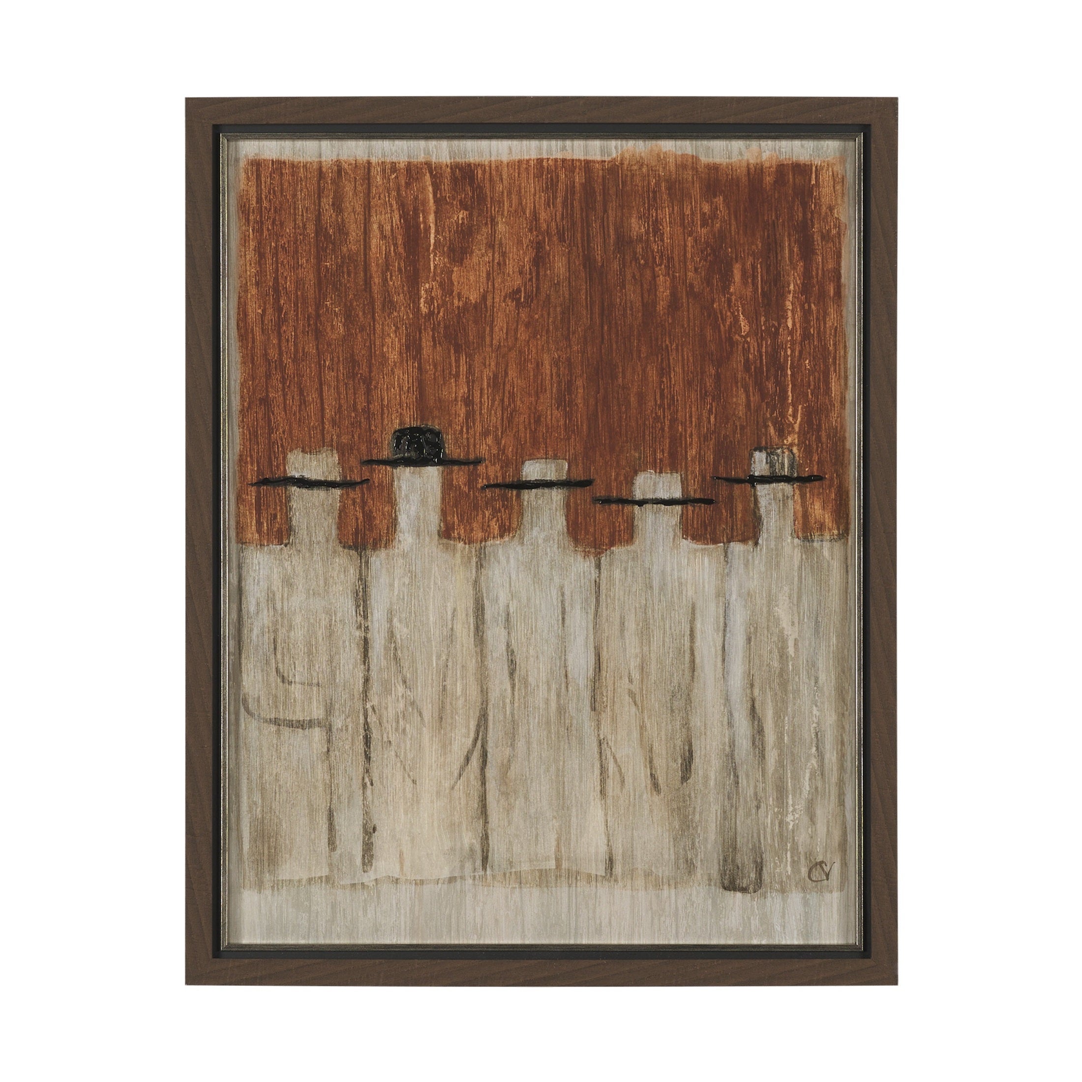 Side by Side Framed Artwork Matted under Glass