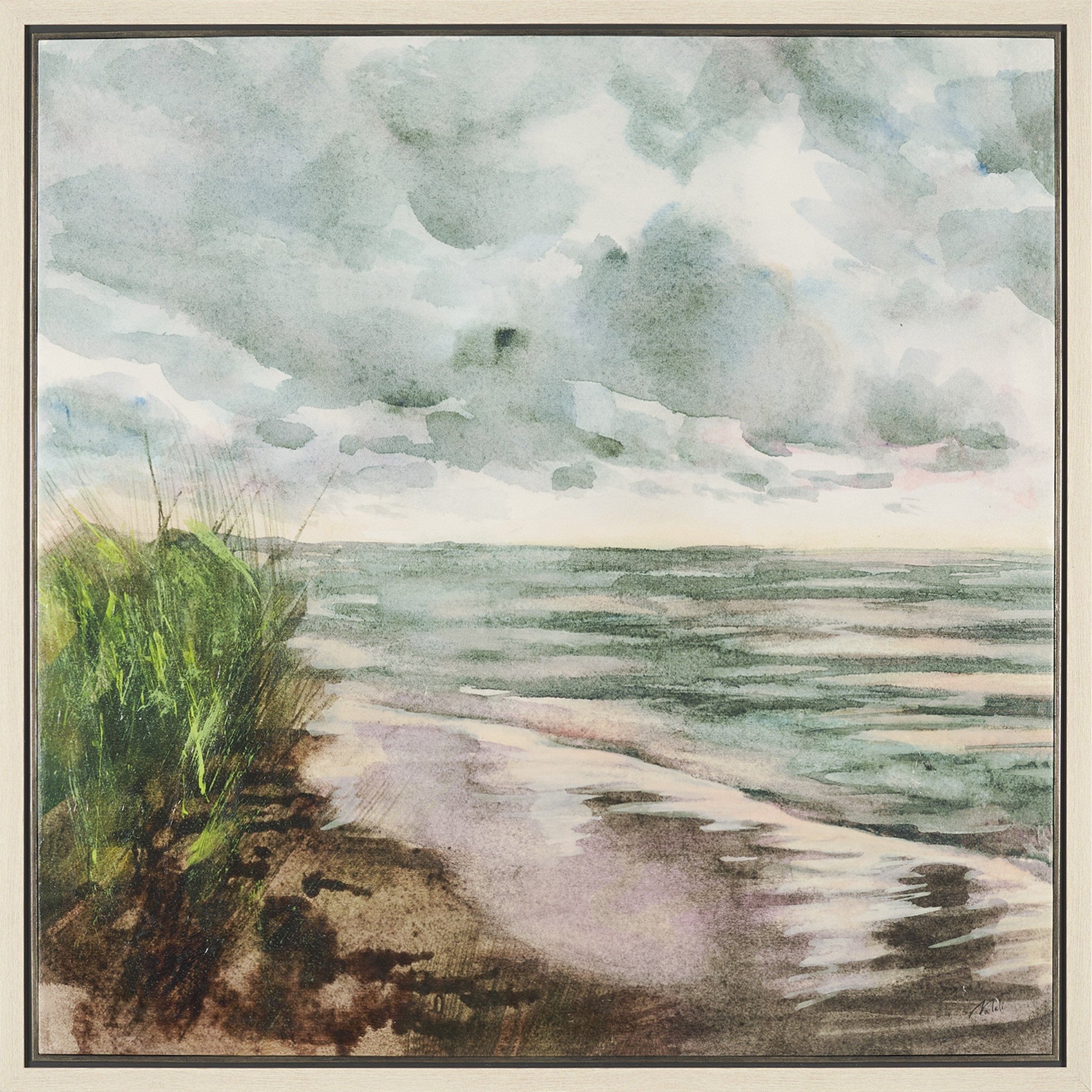 Beach View Framed Canvas Artwork